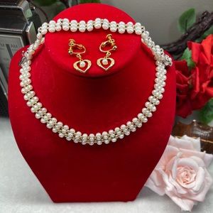 Freshwater Pearl jewelry set (N-B-E) wedding bride